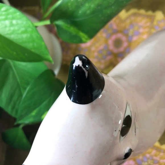 SOLD N.S. Gustin Pink & Black Hand Painted Cat - Picture 7 of 10